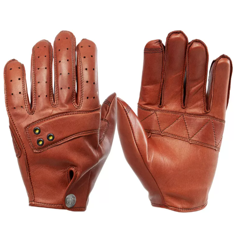 Retro Biker Leather Gloves V0917