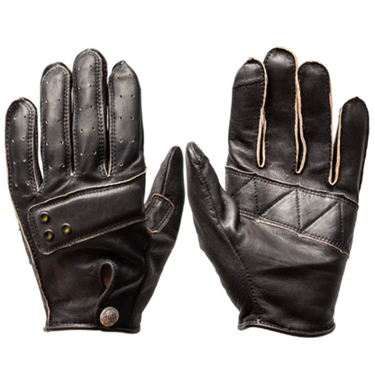 Retro Biker Leather Gloves V0917