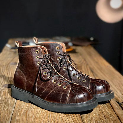 Classic Leather High-Top Boots V1032
