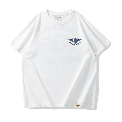 Retro Biker Crew-Neck T-Shirt V0994