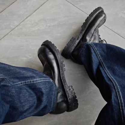 Luxury Leather Derby Shoes V0871