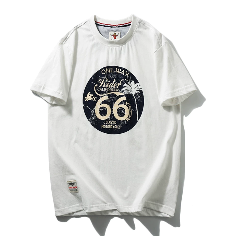 Vintage-Style Printed T-Shirt V0996