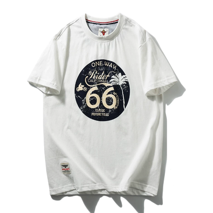 Vintage-Style Printed T-Shirt V0996