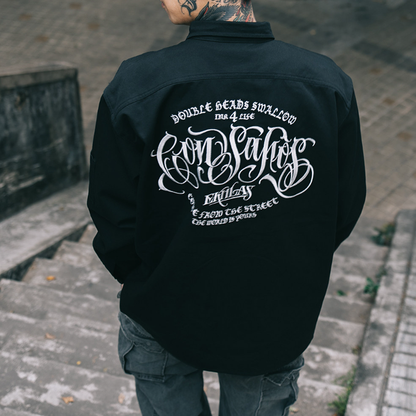 Black Long Sleeve Work Shirt V1050