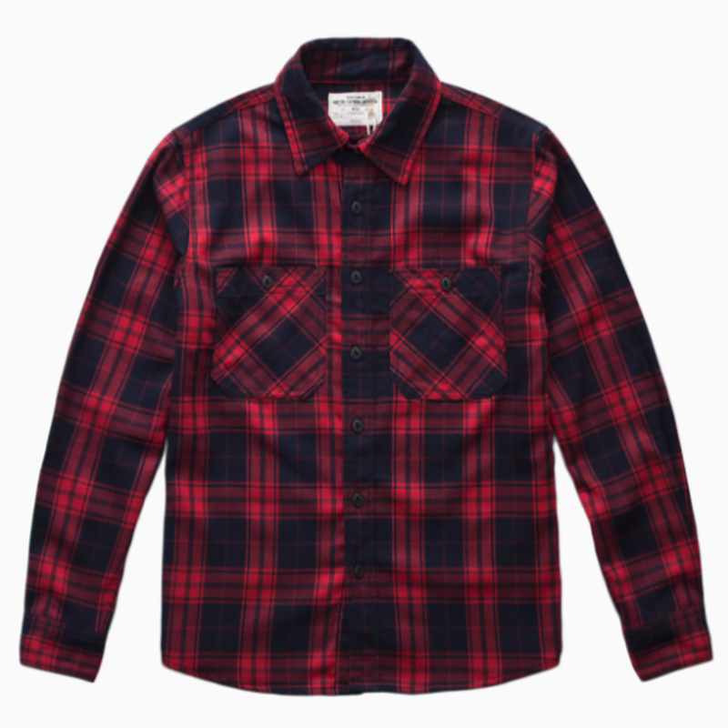 Heavyweight retro check shirt V0198