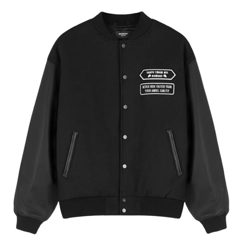 Skull Dog Back Logo Stadium Jacket V0233