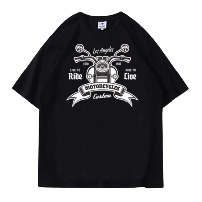 Hardcore Skull Motorcycle Tee V0567