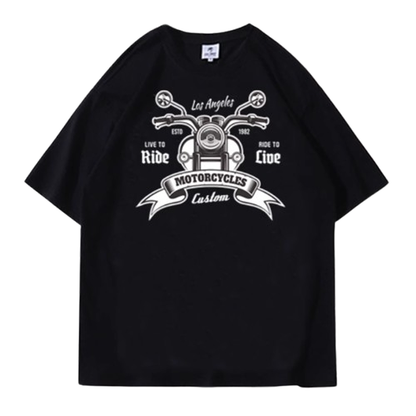 Hardcore Skull Motorcycle Tee V0567