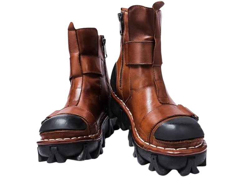 Thick-soled strap bike boots V0238