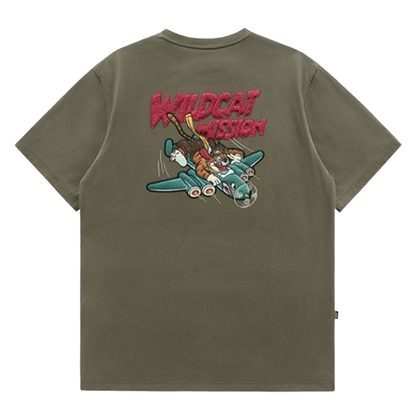 Retro Embroidered Cotton Tee V0604