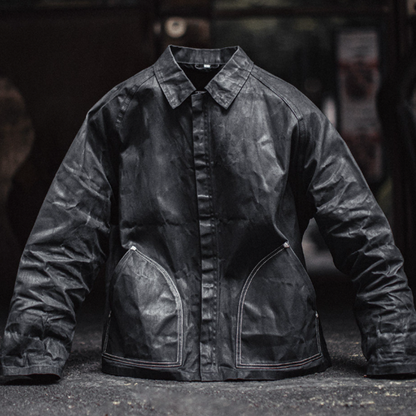 Vintage Waxed Casual Jacket V1053