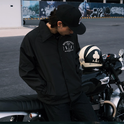 Retro Biker Coach Jacket V1014
