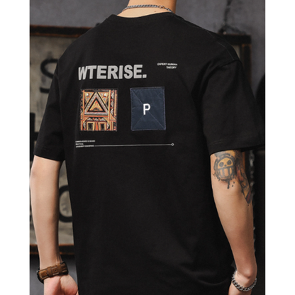Retro Gangster Cotton T-Shirt V0974