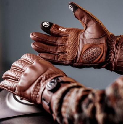 Vintage Leather Motorcycle Gloves V0862