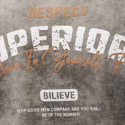 Retro Foam Print T-Shirt V0931