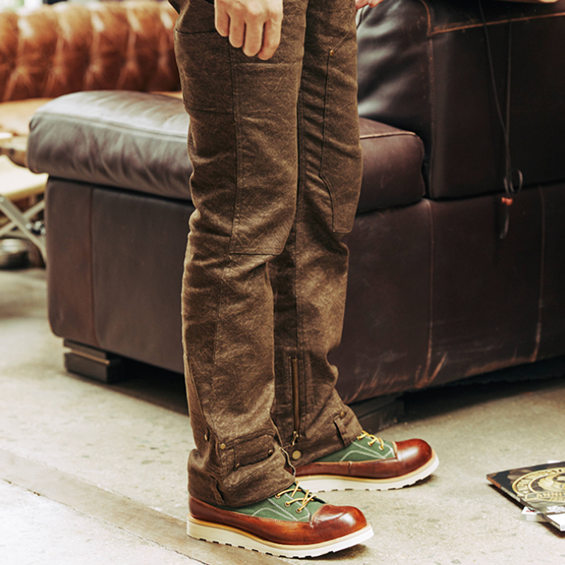 Retro Leather Biker Boots V0803