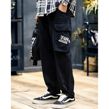 Logo Print Cargo Pants V0207