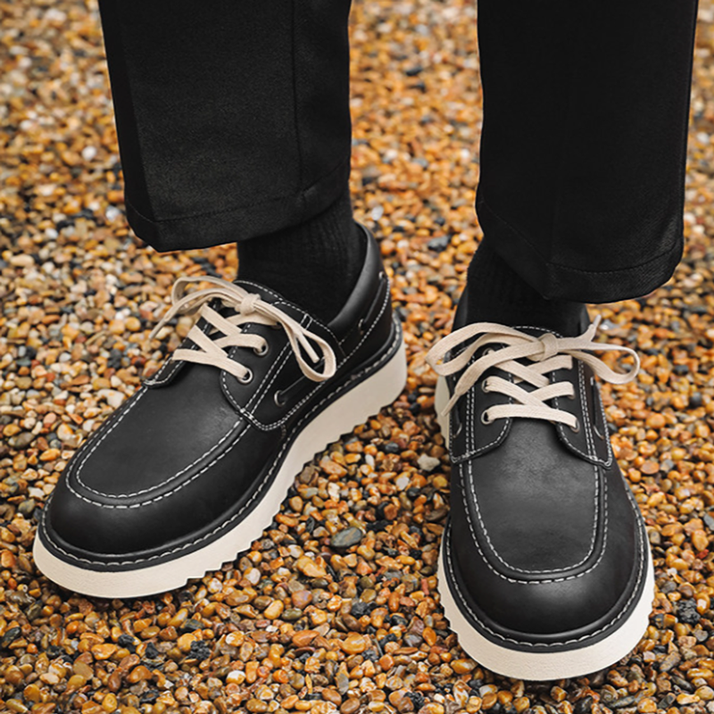 Retro British Fake Leather Shoes V0983