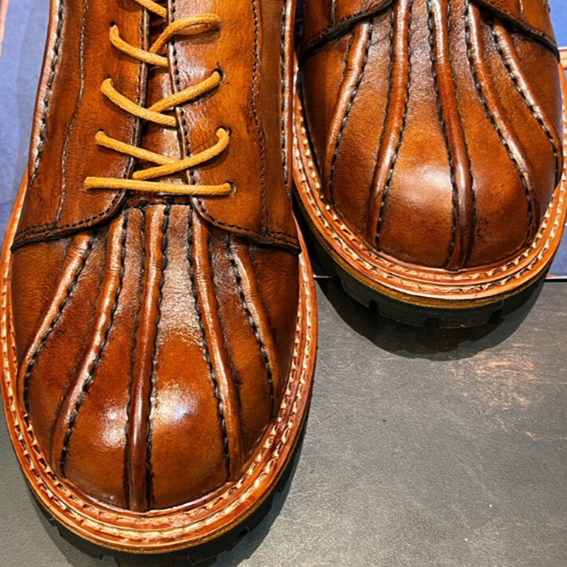 Retro Leather duck Shoes V0908