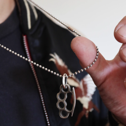 Finger Knuckle Ball Chain Necklace V0300
