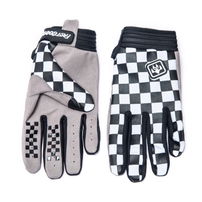 Checkerboard Motorcycle Riding Gloves V0560