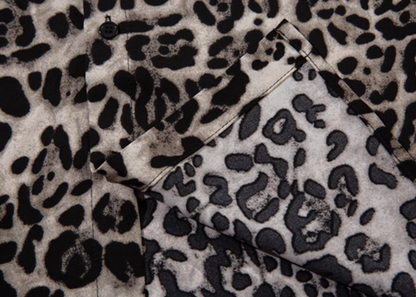 Leopard print retro shirt V0414