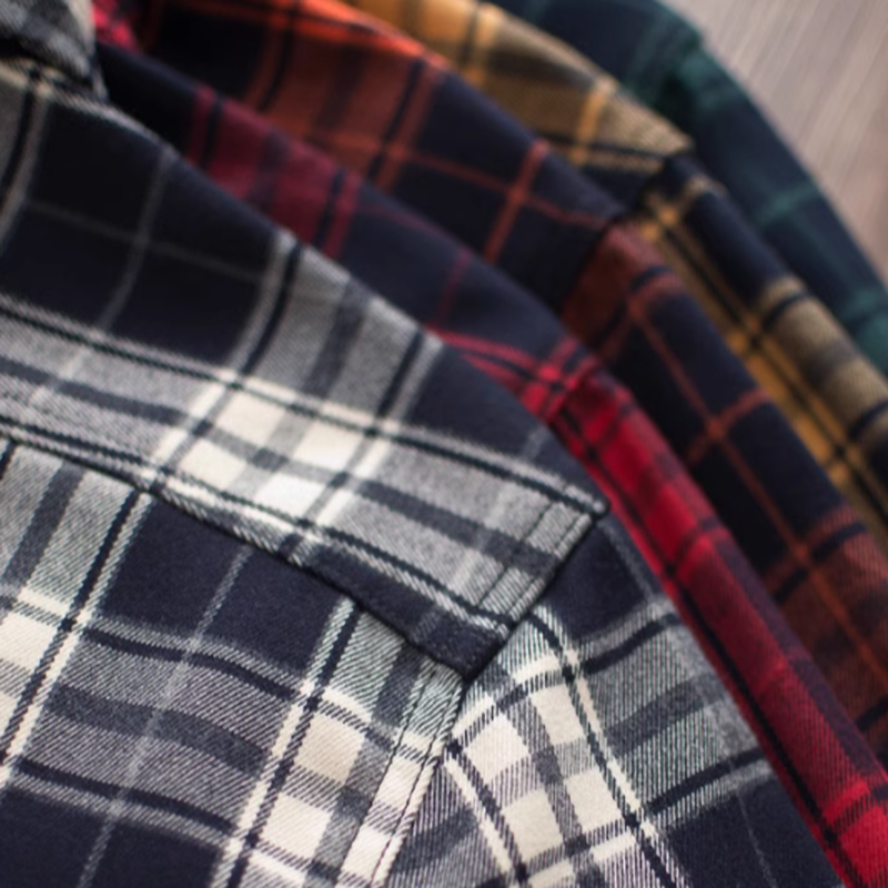 Heavyweight retro check shirt V0198