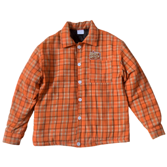 Checked padded jacket V0845