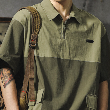 Quick-Dry Color Blocks Shirt V0970