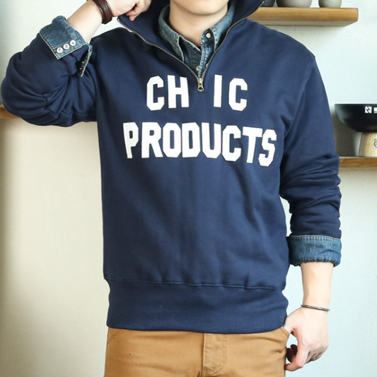 Heavyweight Half-Zip Sweatshirt V1047