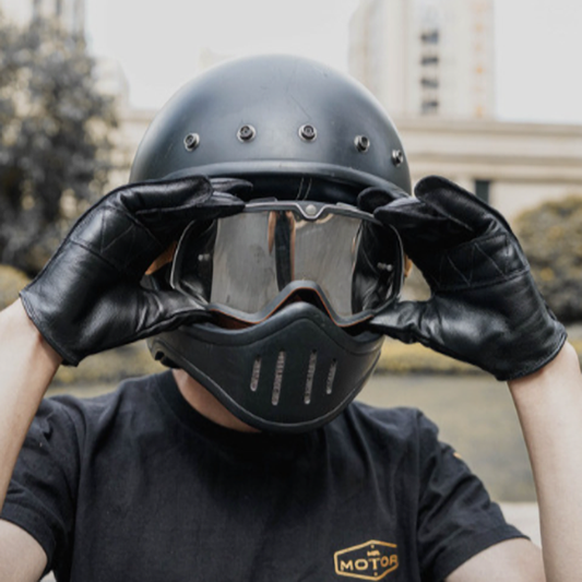 Retro Leather Motorcycle Gloves Z0867