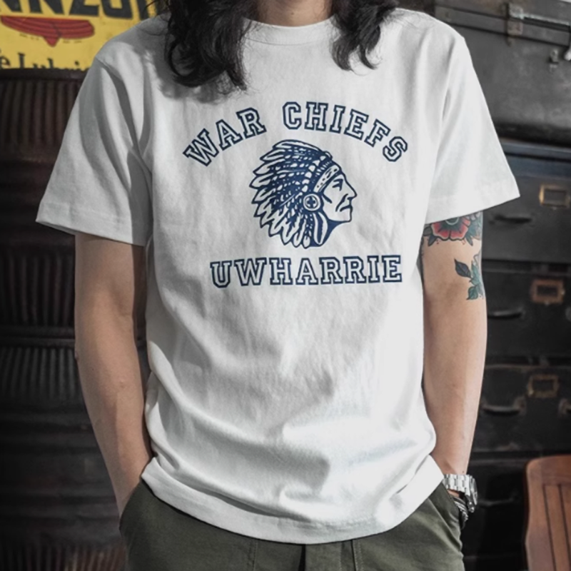 Heavyweight Vintage Indian Print Tee V0674