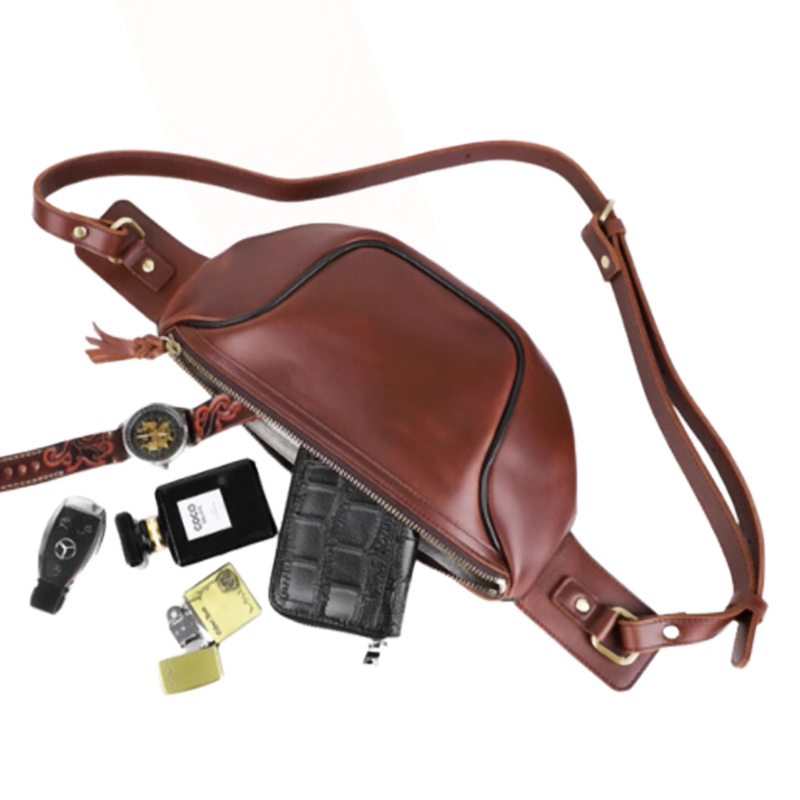 Leather Crossbody Bag V0301