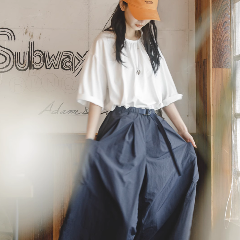 Casual Wide-Leg Work Pants V0648