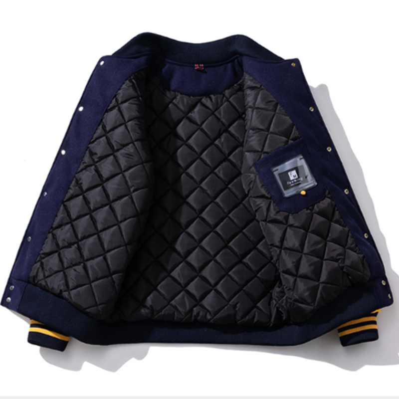 Retro Color-Block Baseball Jacket V0841