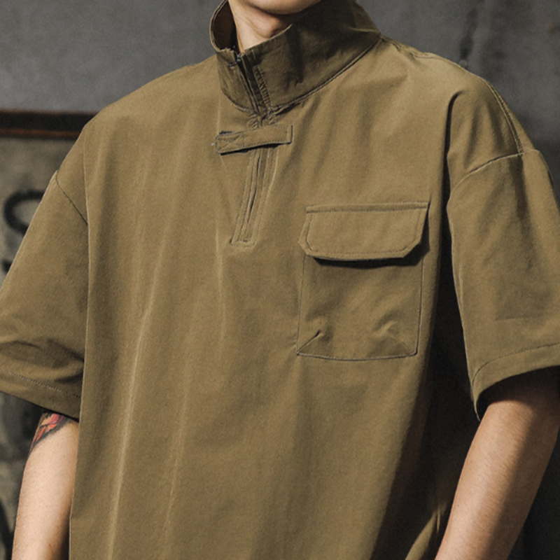 Standcollar RetroShirt V0965