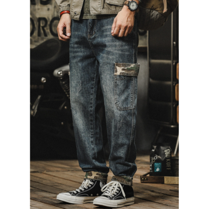 Camouflage Splice Cargo Pants V0972