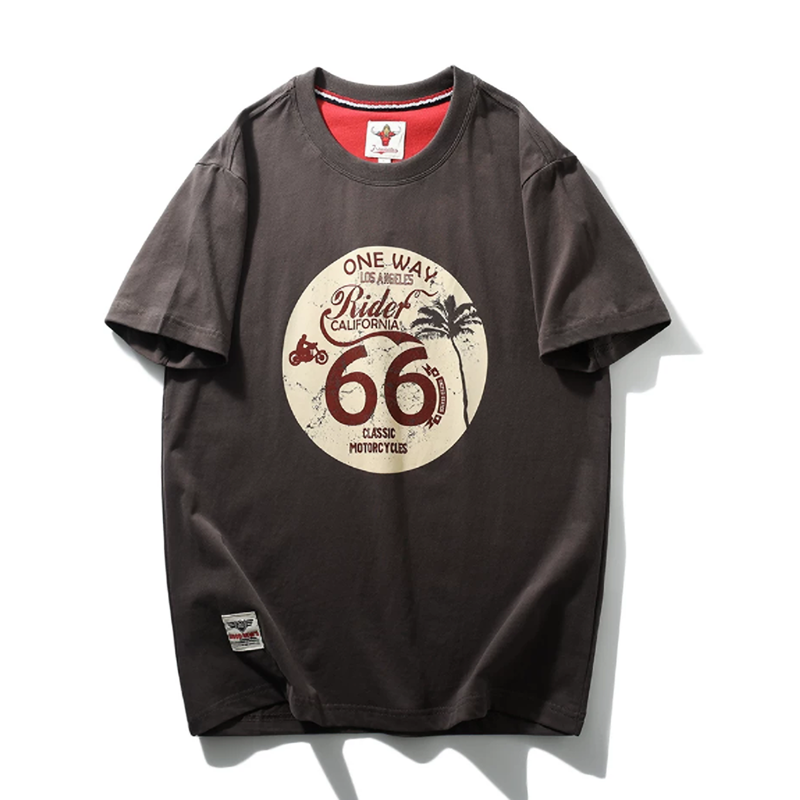 Vintage-Style Printed T-Shirt V0996