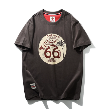 Vintage-Style Printed T-Shirt V0996