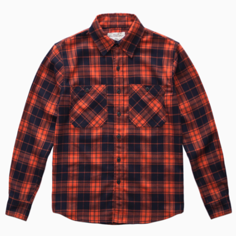 Heavyweight retro check shirt V0198