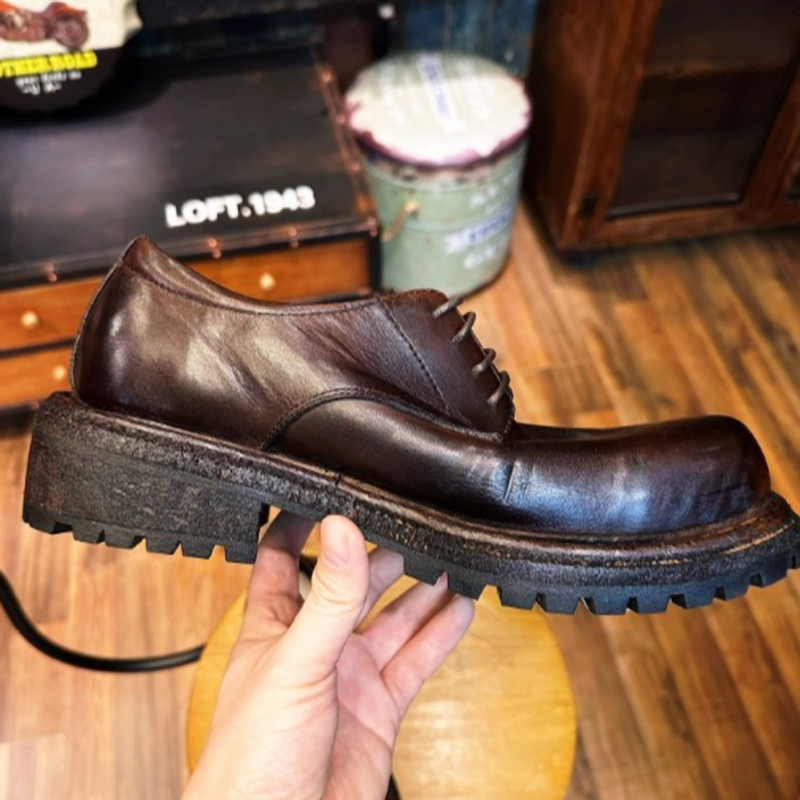 Handmade Leather Derby Shoes V0870