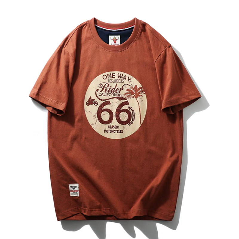 Vintage-Style Printed T-Shirt V0996