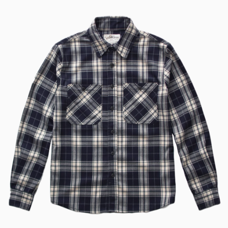 Heavyweight retro check shirt V0198