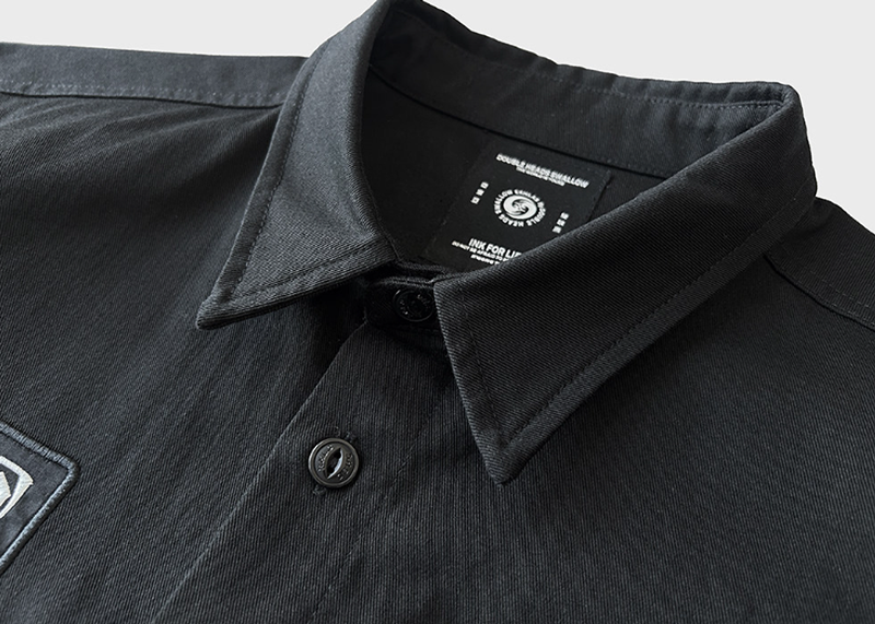 Black Long Sleeve Work Shirt V1050