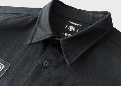 Black Long Sleeve Work Shirt V1050