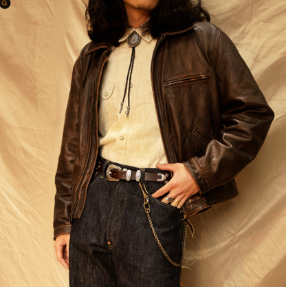 Handcrafted Western Leather Belts V1016