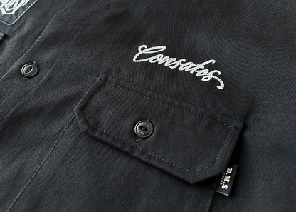 Black Long Sleeve Work Shirt V1050