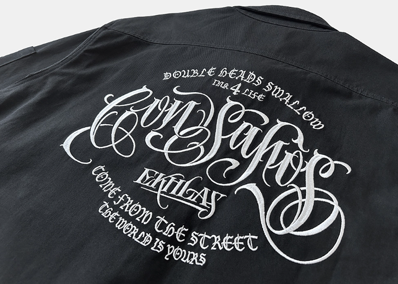 Black Long Sleeve Work Shirt V1050