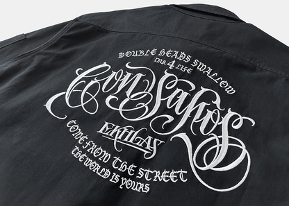 Black Long Sleeve Work Shirt V1050