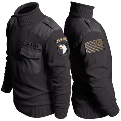 Turtleneck military knit V0472